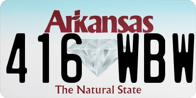 AR license plate 416WBW