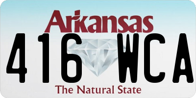AR license plate 416WCA