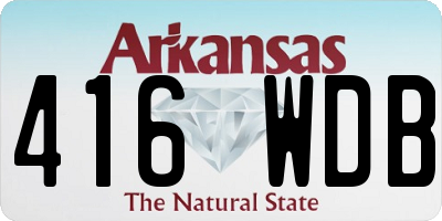 AR license plate 416WDB