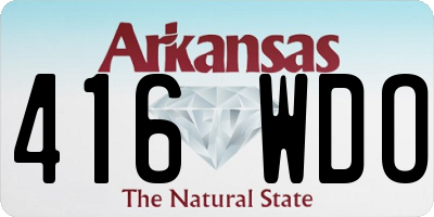 AR license plate 416WDO