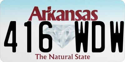 AR license plate 416WDW