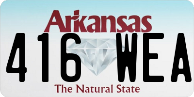 AR license plate 416WEA
