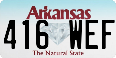 AR license plate 416WEF