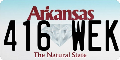 AR license plate 416WEK