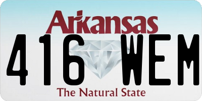 AR license plate 416WEM