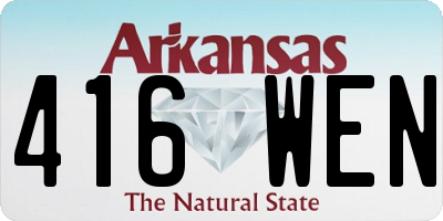 AR license plate 416WEN