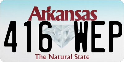 AR license plate 416WEP
