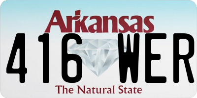 AR license plate 416WER