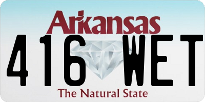 AR license plate 416WET