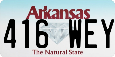 AR license plate 416WEY
