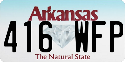 AR license plate 416WFP