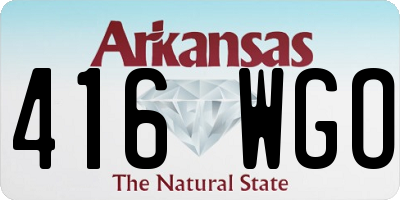 AR license plate 416WGO