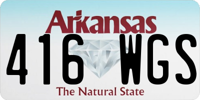 AR license plate 416WGS