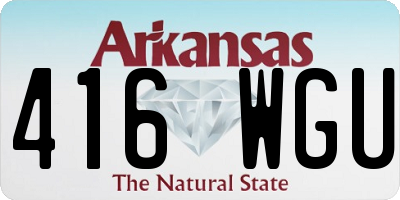 AR license plate 416WGU