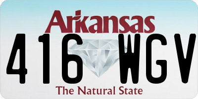 AR license plate 416WGV