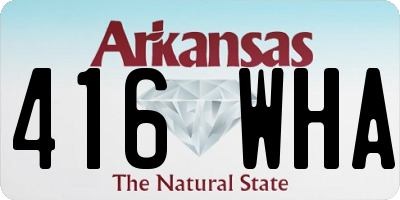 AR license plate 416WHA