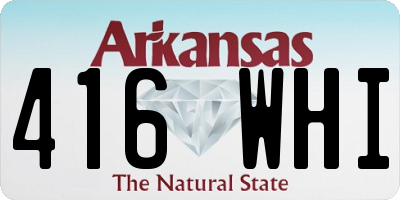 AR license plate 416WHI