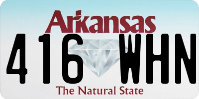 AR license plate 416WHN