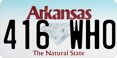 AR license plate 416WHO