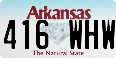 AR license plate 416WHW