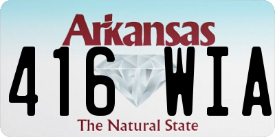 AR license plate 416WIA