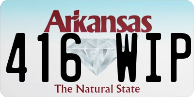 AR license plate 416WIP