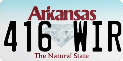 AR license plate 416WIR