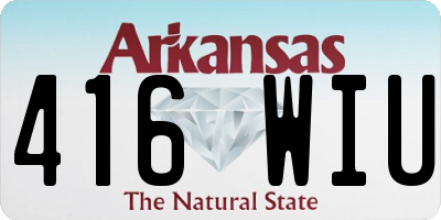 AR license plate 416WIU