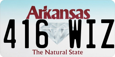 AR license plate 416WIZ