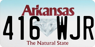 AR license plate 416WJR