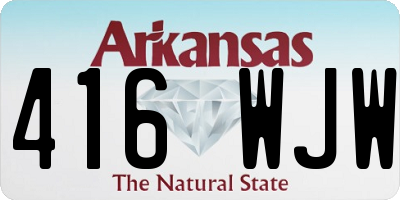 AR license plate 416WJW