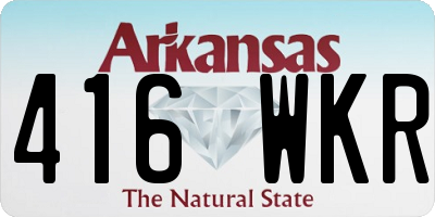 AR license plate 416WKR