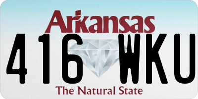 AR license plate 416WKU