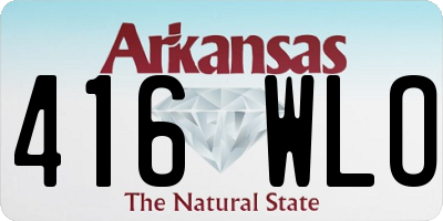 AR license plate 416WLO