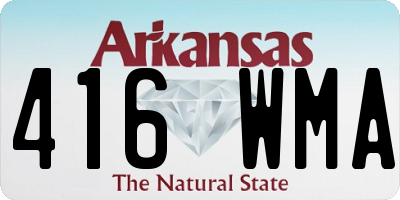 AR license plate 416WMA
