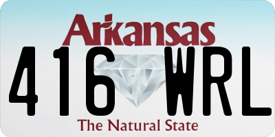 AR license plate 416WRL