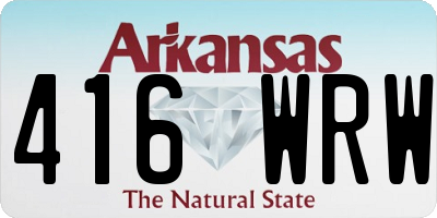 AR license plate 416WRW