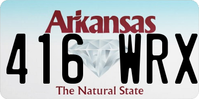 AR license plate 416WRX