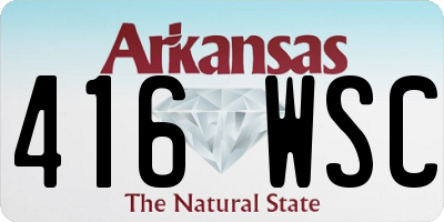 AR license plate 416WSC