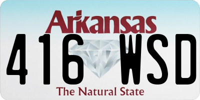 AR license plate 416WSD