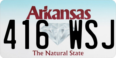 AR license plate 416WSJ