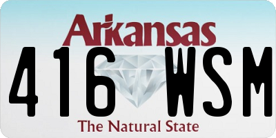 AR license plate 416WSM