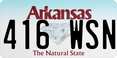 AR license plate 416WSN