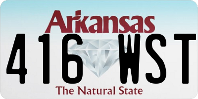 AR license plate 416WST