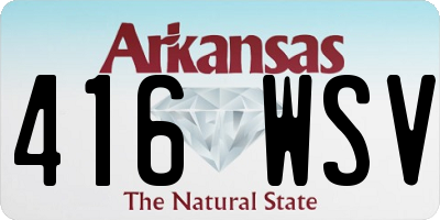 AR license plate 416WSV