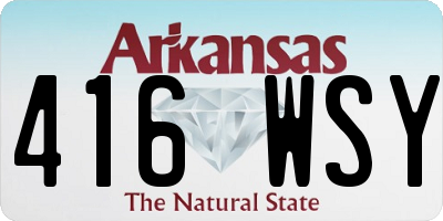 AR license plate 416WSY