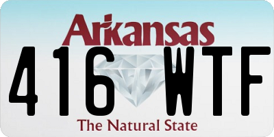 AR license plate 416WTF