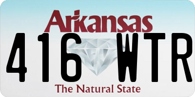 AR license plate 416WTR