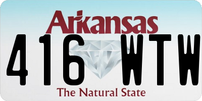 AR license plate 416WTW