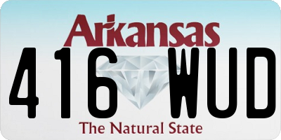 AR license plate 416WUD